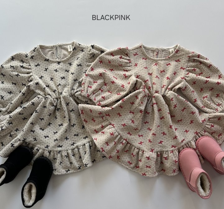 Black Pink - Korean Children Fashion - #childofig - Queenie Ribbon Corduroy One-piece - 3