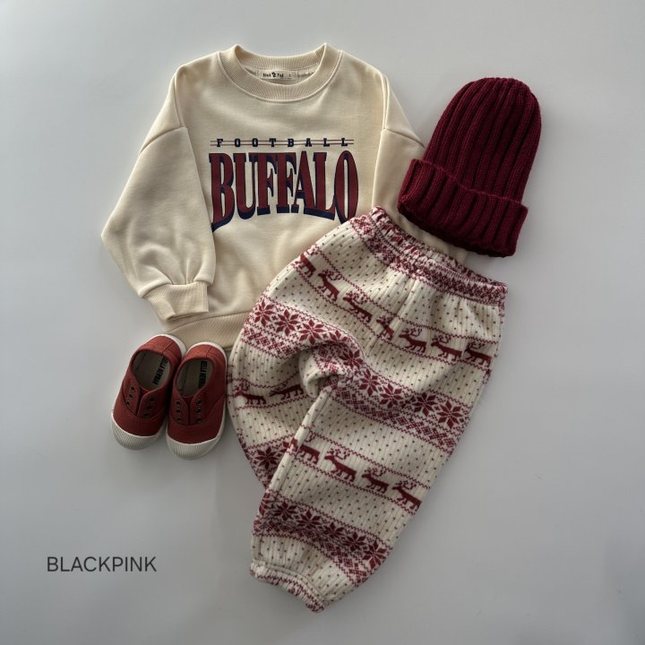 Black Pink - Korean Children Fashion - #childofig - Buffalo Fleece Sweatshirt - 9