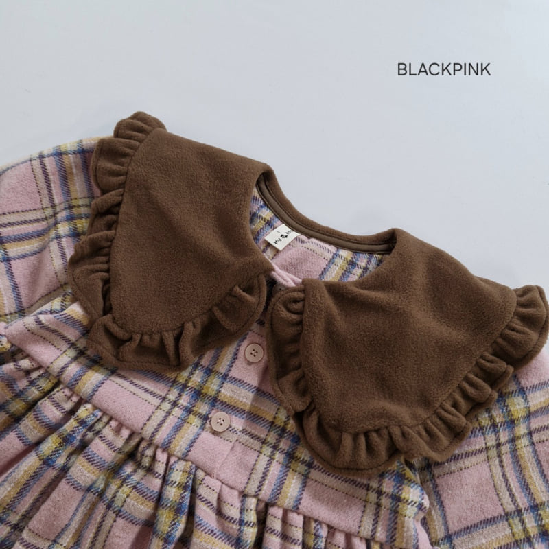 Black Pink - Korean Children Fashion - #childofig - Christmas Check One-piece - 5
