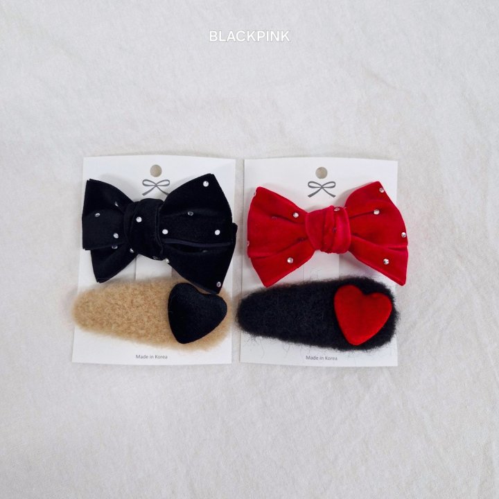 Black Pink - Korean Children Fashion - #childrensboutique - Cubic Velvet Set - 5