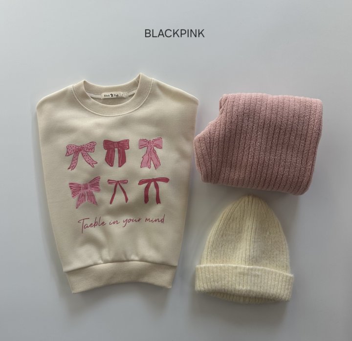 Black Pink - Korean Children Fashion - #childrensboutique - Ribbon Fleece Sweatshirt - 5