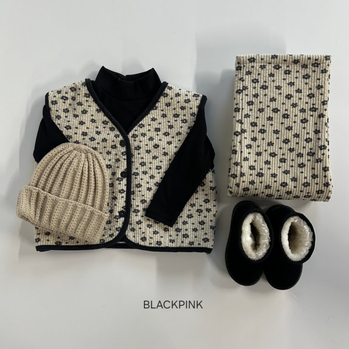 Black Pink - Korean Children Fashion - #childofig - Flower Bonding Set-up - 4
