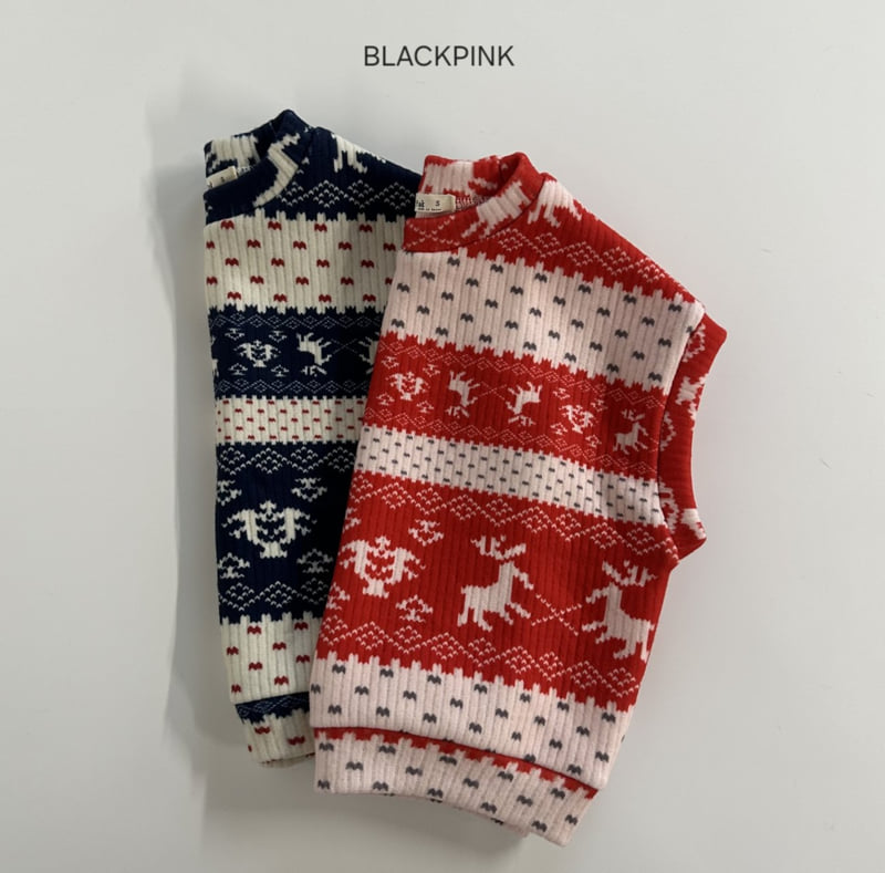 Black Pink - Korean Children Fashion - #childrensboutique - Nordic Fleece Vest - 2