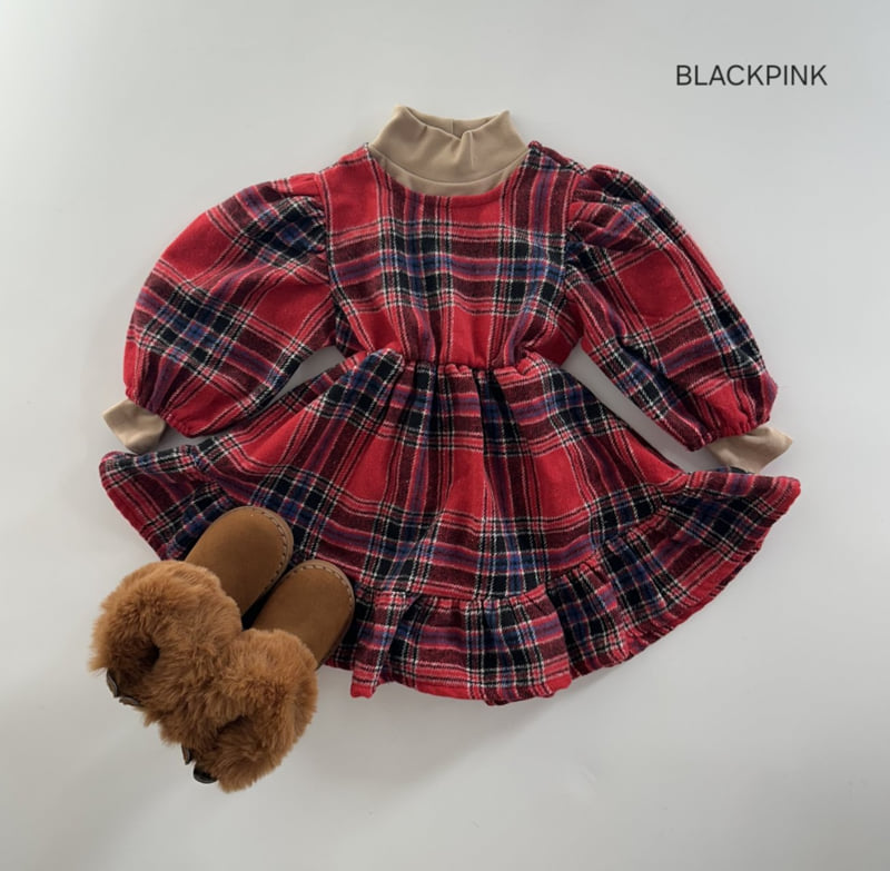 Black Pink - Korean Children Fashion - #childrensboutique - Christmas One-piece
