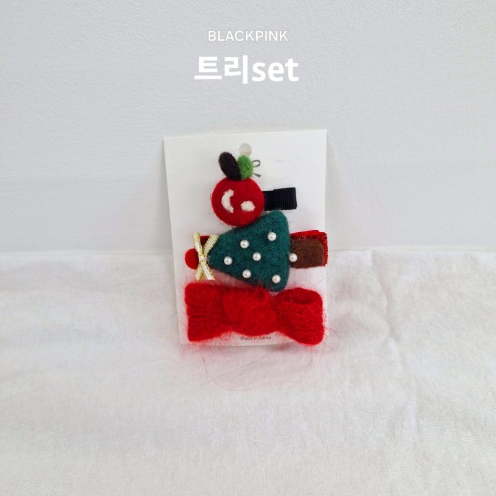 Black Pink - Korean Children Fashion - #designkidswear - Snowman Tree Set - 7