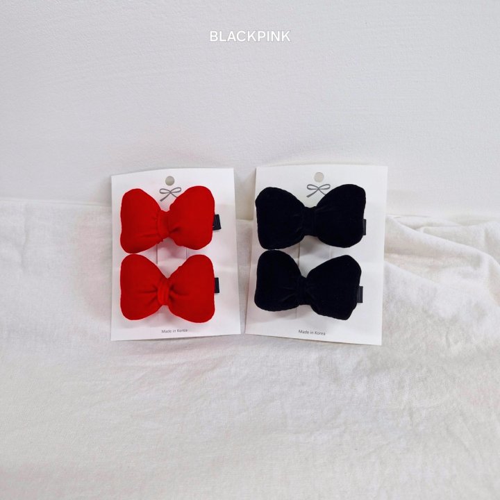 Black Pink - Korean Children Fashion - #designkidswear - Christmas Puffy Ribbon Set - 3