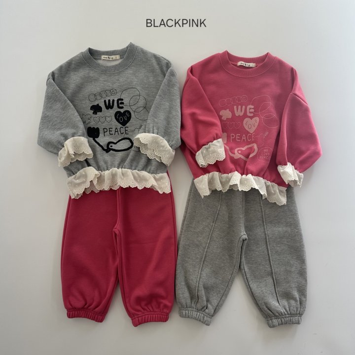 Black Pink - Korean Children Fashion - #designkidswear - PEACE Lace Sweatshirt - 11