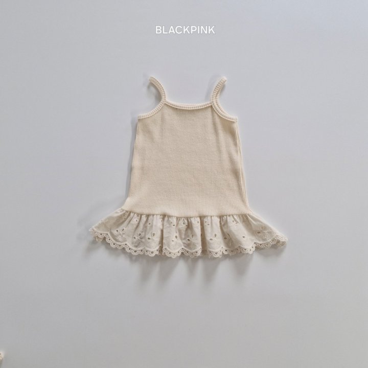 Black Pink - Korean Children Fashion - #designkidswear - Layered Lace Sleeveless 2 - 8