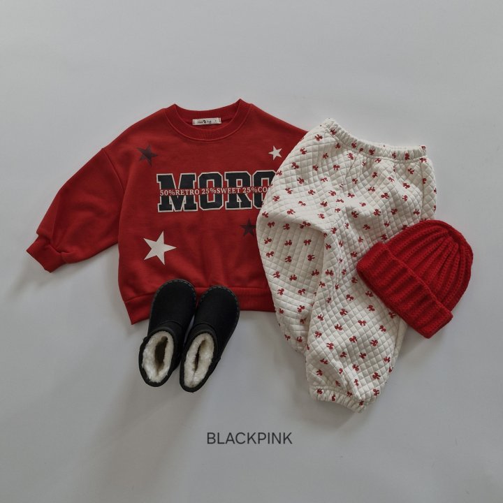 Black Pink - Korean Children Fashion - #designkidswear - Star Fleece Sweatshirt - 7