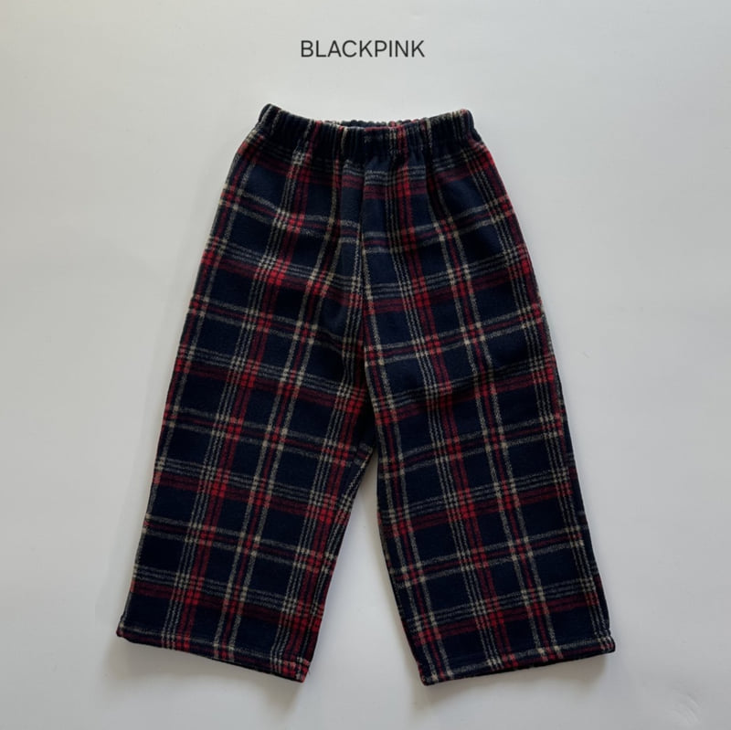 Black Pink - Korean Children Fashion - #designkidswear - Fleece Check Pants - 5