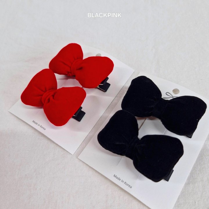 Black Pink - Korean Children Fashion - #designkidswear - Christmas Puffy Ribbon Set - 4