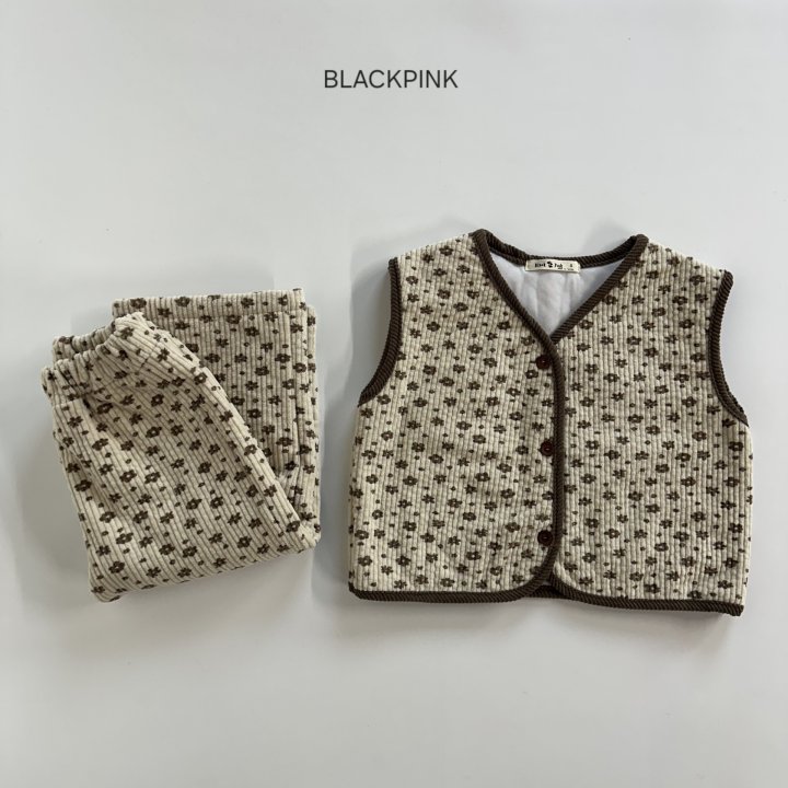 Black Pink - Korean Children Fashion - #discoveringself - Flower Bonding Set-up - 6