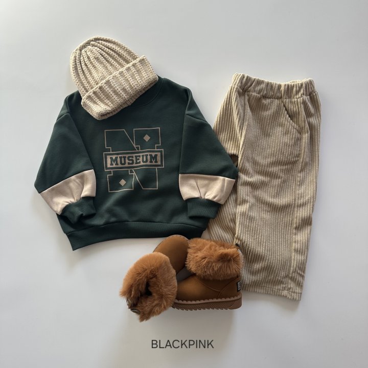 Black Pink - Korean Children Fashion - #discoveringself - N Color Fleece Sweatshirt - 5