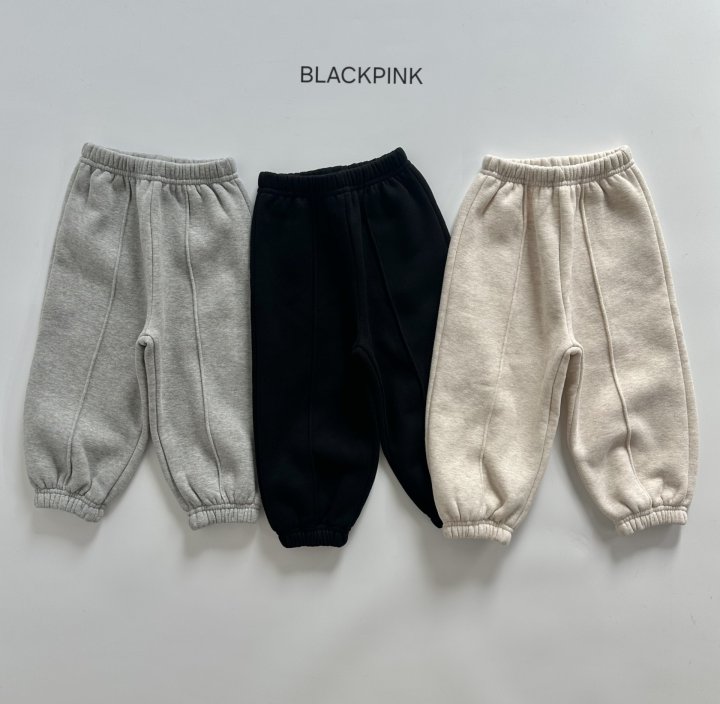 Black Pink - Korean Children Fashion - #discoveringself - Double Fleece Pintuck Jogger Pants
