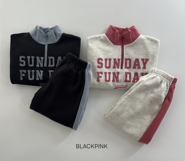 Black Pink - Korean Children Fashion - #discoveringself - Sunday Cozy Set-up - 2