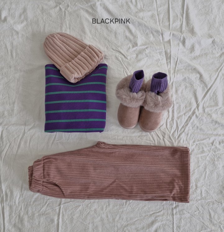 Black Pink - Korean Children Fashion - #discoveringself - Stripe Fleece Sweatshirt - 11