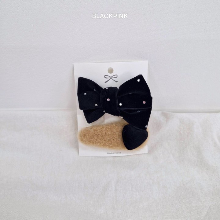 Black Pink - Korean Children Fashion - #fashionkids - Cubic Velvet Set - 8