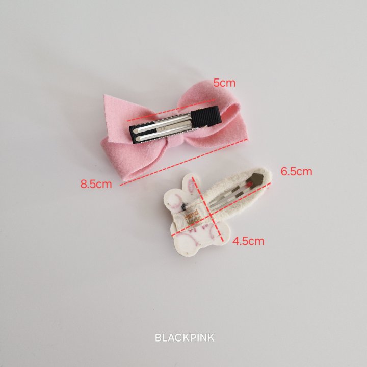 Black Pink - Korean Children Fashion - #fashionkids - Rabbit Embroidery Set (set of 2) - 7
