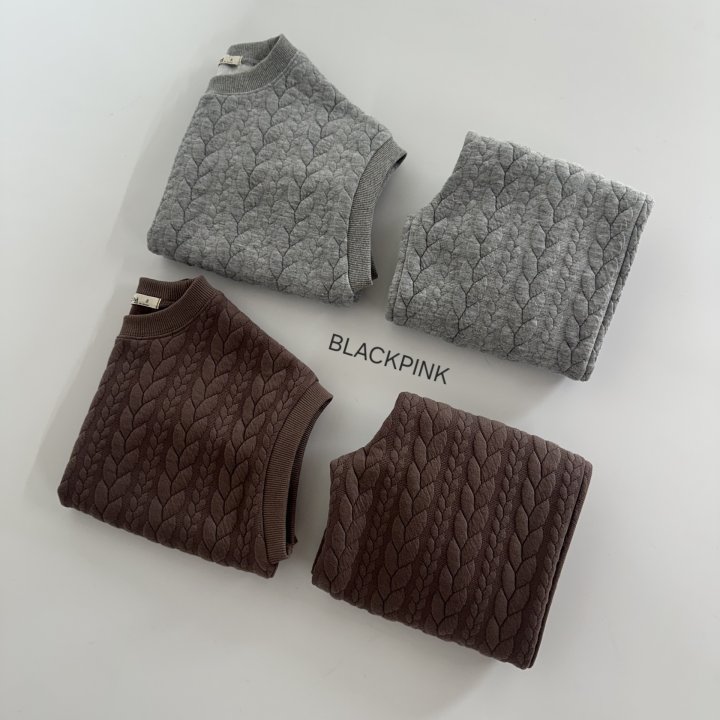 Black Pink - Korean Children Fashion - #discoveringself - Quilted Cable Knit Set-up - 4
