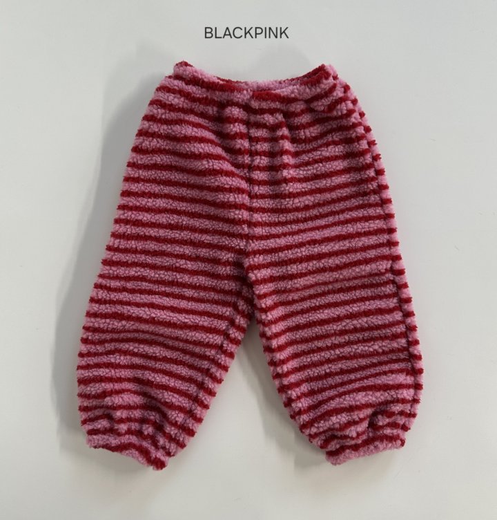 Black Pink - Korean Children Fashion - #fashionkids - Cozy Stripe Jogger Pants - 5