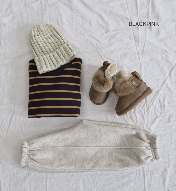 Black Pink - Korean Children Fashion - #fashionkids - Stripe Fleece Sweatshirt - 12