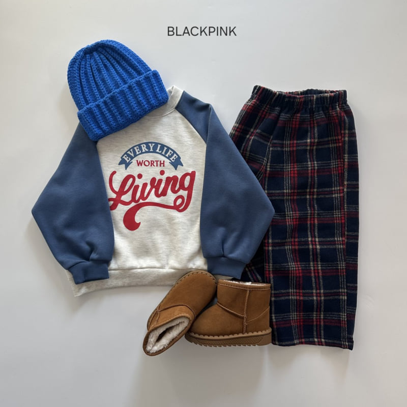Black Pink - Korean Children Fashion - #fashionkids - Fleece Check Pants - 7