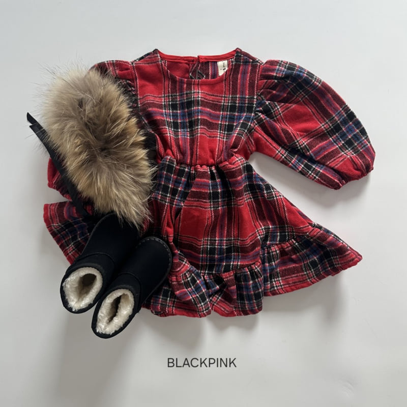 Black Pink - Korean Children Fashion - #discoveringself - Christmas One-piece - 4