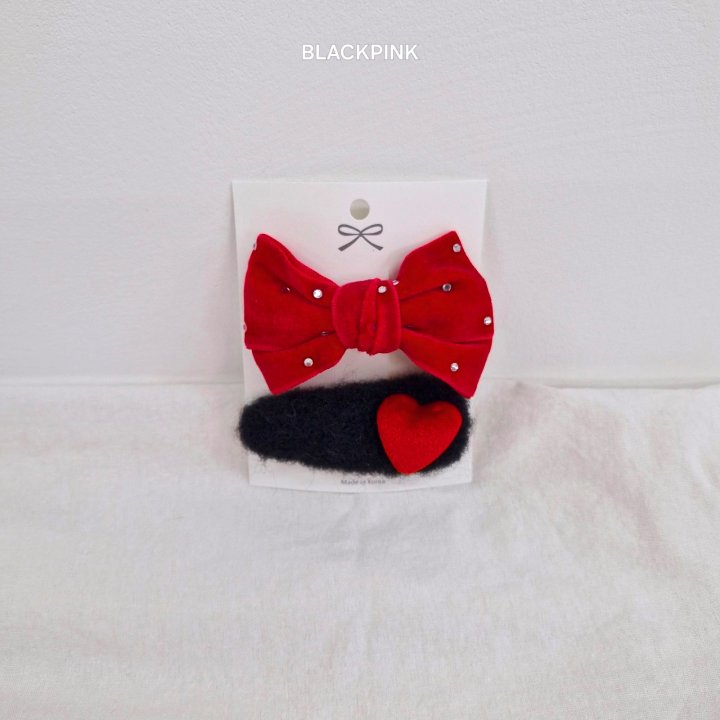 Black Pink - Korean Children Fashion - #kidsshorts - Cubic Velvet Set - 9
