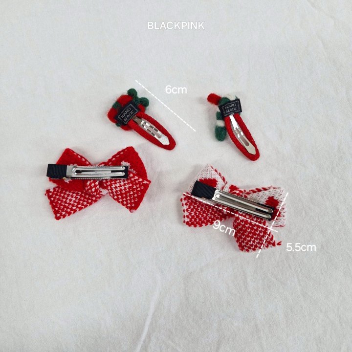 Black Pink - Korean Children Fashion - #kidsshorts - Heart Knit Ribbon Set - 8