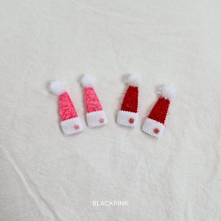 Black Pink - Korean Children Fashion - #kidsshorts - Cone Hat Snap Pin Set - 5