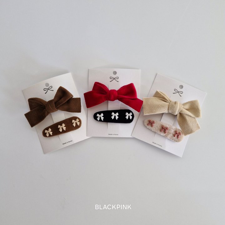 Black Pink - Korean Children Fashion - #kidsshorts - Rita Velvet Set (set of 2) - 2
