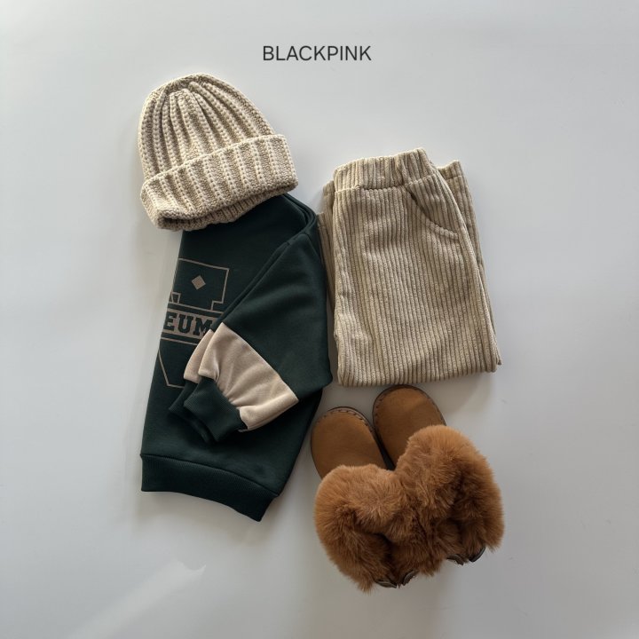 Black Pink - Korean Children Fashion - #kidsshorts - N Color Fleece Sweatshirt - 7