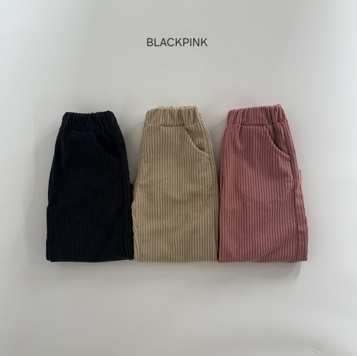 Black Pink - Korean Children Fashion - #kidsshorts - Mandy Corduroy Pants