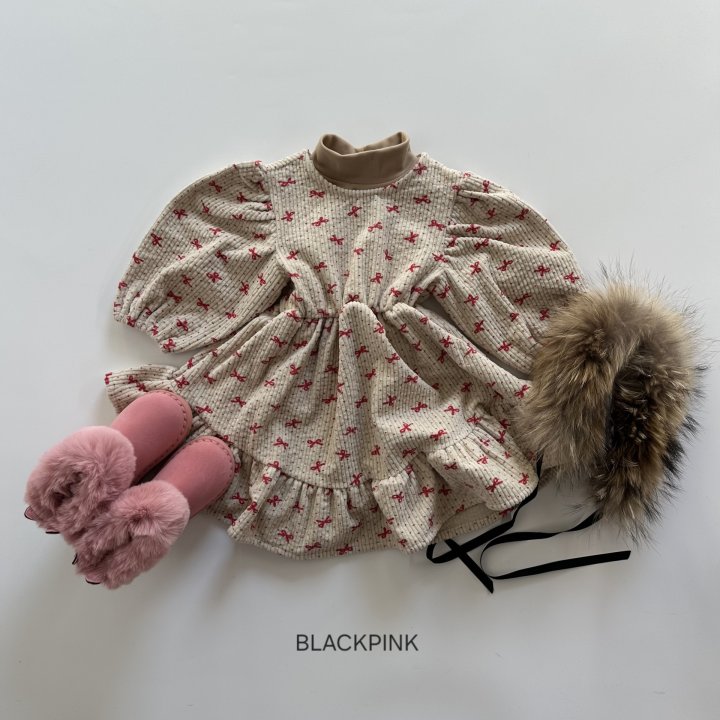 Black Pink - Korean Children Fashion - #kidsshorts - Queenie Ribbon Corduroy One-piece - 8