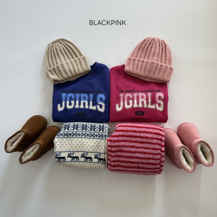Black Pink - Korean Children Fashion - #kidsshorts - JGIRLS Fleece Sweatshirt - 5
