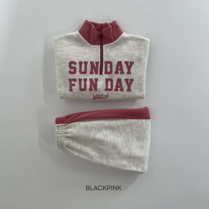 Black Pink - Korean Children Fashion - #fashionkids - Sunday Cozy Set-up - 4