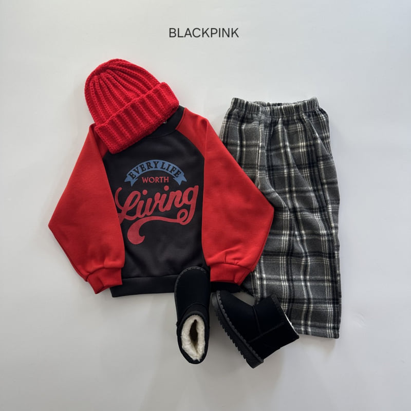 Black Pink - Korean Children Fashion - #kidsshorts - Fleece Check Pants - 8
