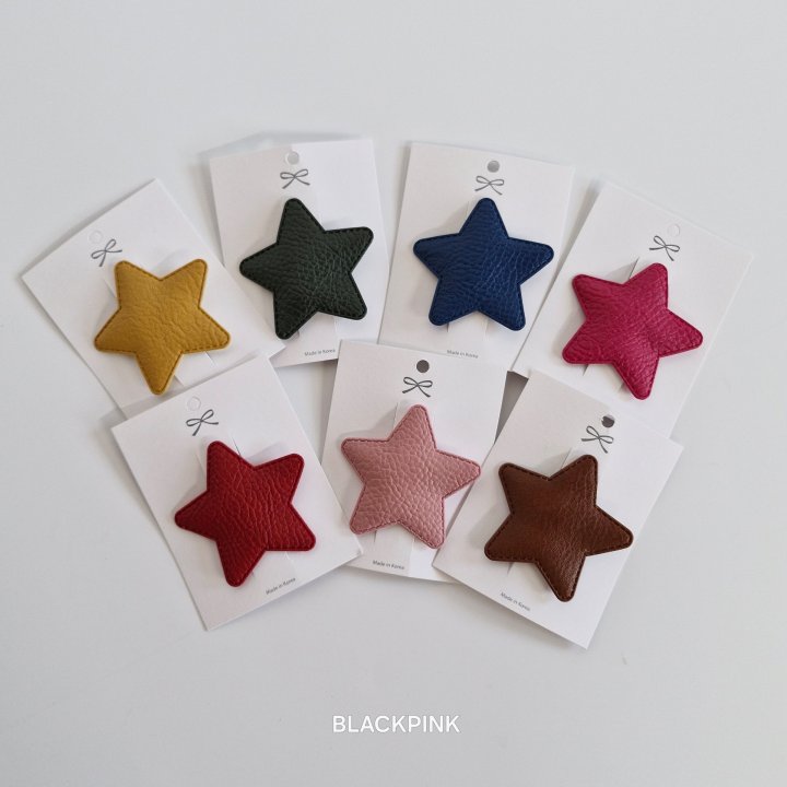Black Pink - Korean Children Fashion - #kidsstore - Glossy Star Snap Pin