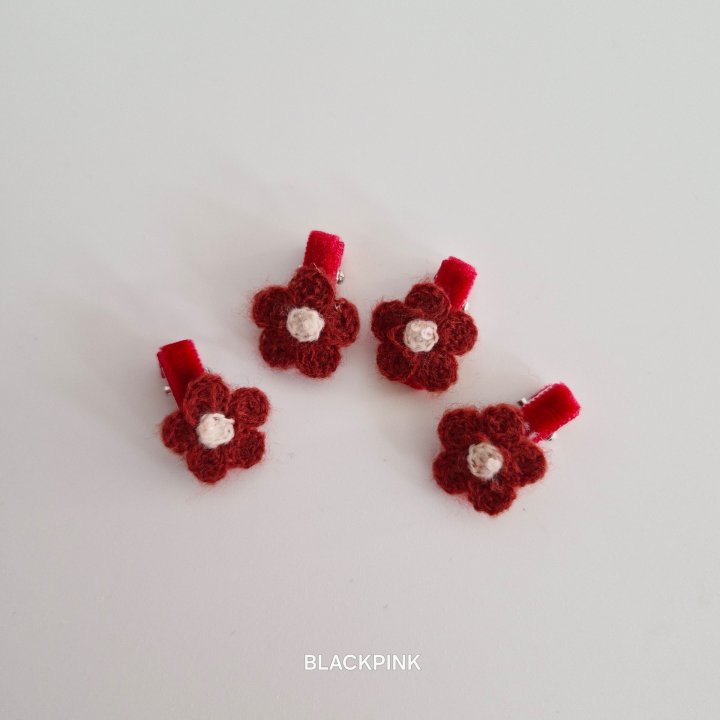 Black Pink - Korean Children Fashion - #kidsstore - Knitted Mini Flower Set - 8