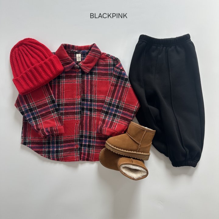 Black Pink - Korean Children Fashion - #kidsshorts - Double Fleece Pintuck Jogger Pants - 4