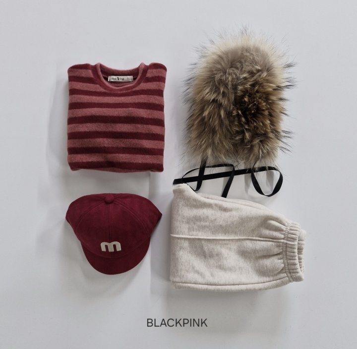 Black Pink - Korean Children Fashion - #kidsstore - Striped Fleece Knit - 3