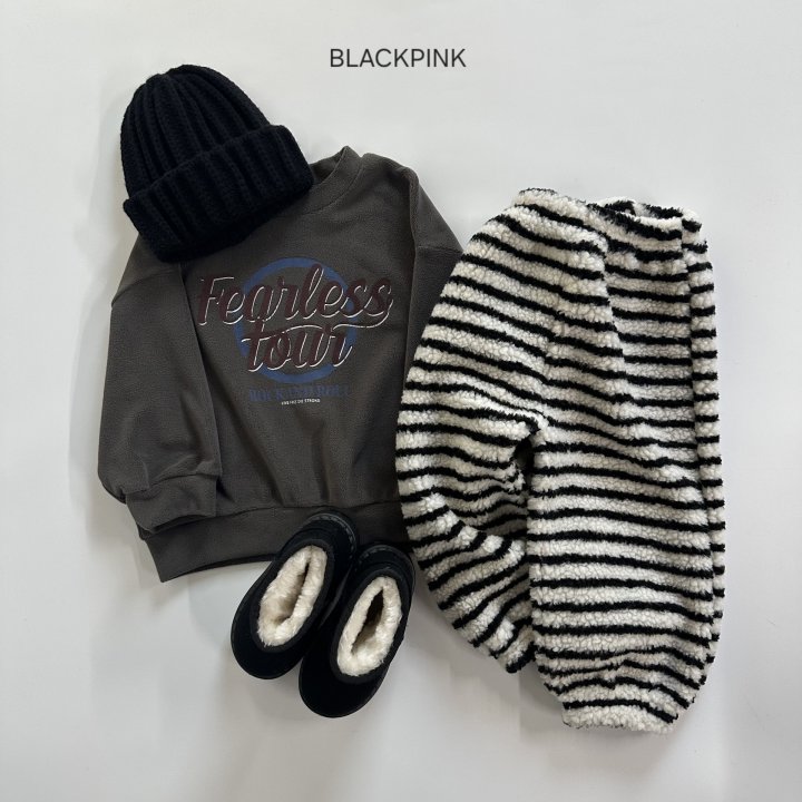 Black Pink - Korean Children Fashion - #kidsstore - Cozy Stripe Jogger Pants - 7
