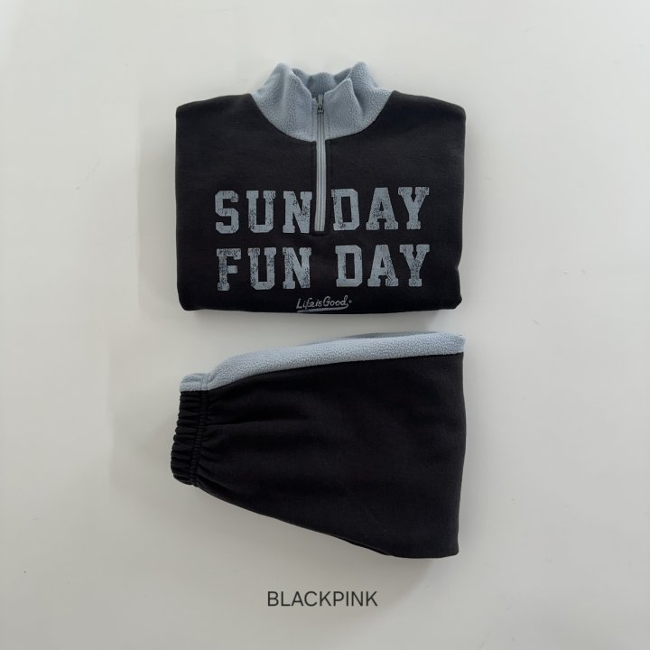 Black Pink - Korean Children Fashion - #kidsstore - Sunday Cozy Set-up - 5