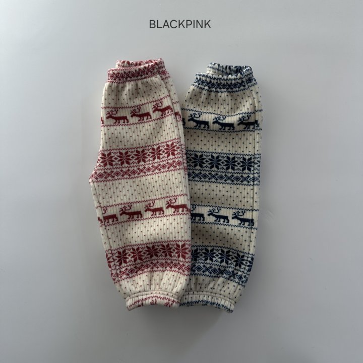 Black Pink - Korean Children Fashion - #kidsstore - Thick Nordic Jogger Pants - 2