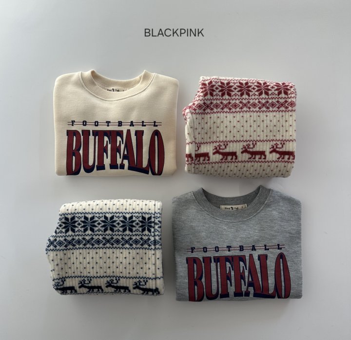 Black Pink - Korean Children Fashion - #kidsstore - Buffalo Fleece Sweatshirt