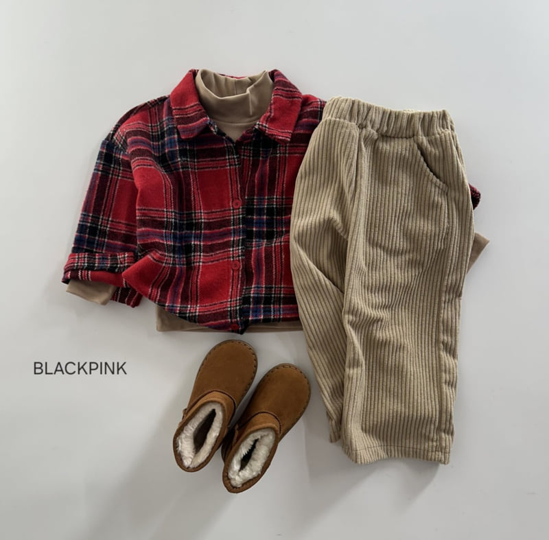 Black Pink - Korean Children Fashion - #kidsstore - Christmas Check Shirt - 5