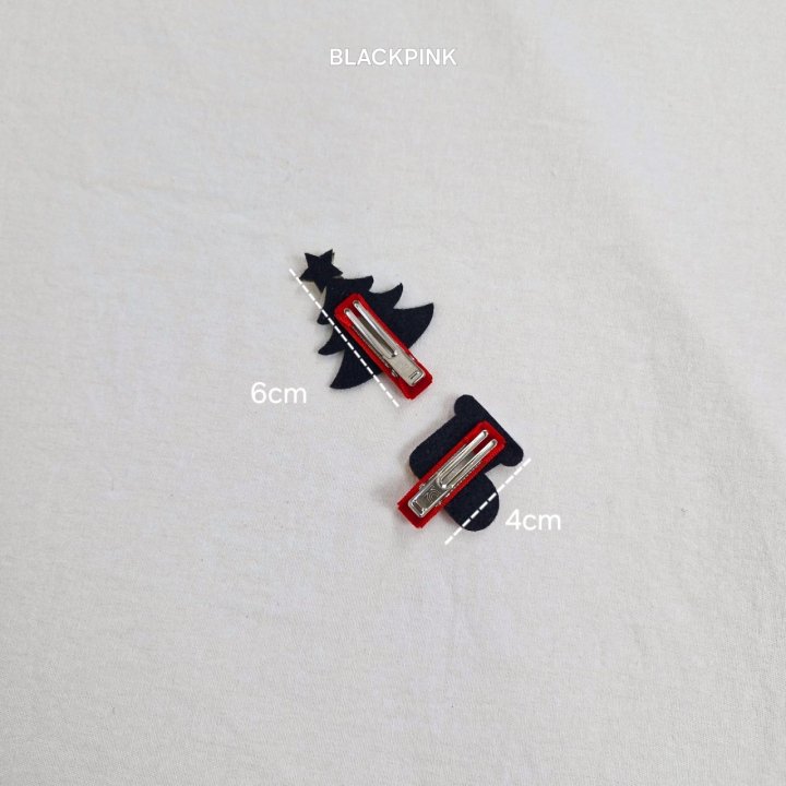 Black Pink - Korean Children Fashion - #kidzfashiontrend - X-mas Sparkle Hairpin Set - 9