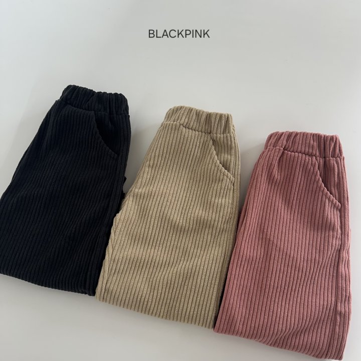 Black Pink - Korean Children Fashion - #kidzfashiontrend - Mandy Corduroy Pants - 3