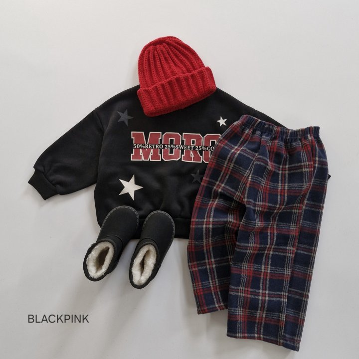 Black Pink - Korean Children Fashion - #kidzfashiontrend - Star Fleece Sweatshirt - 12