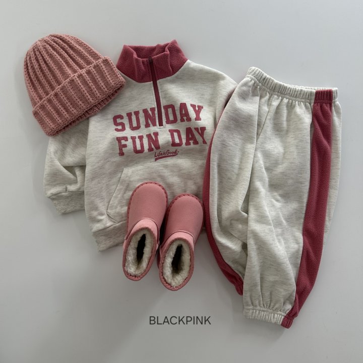 Black Pink - Korean Children Fashion - #kidzfashiontrend - Sunday Cozy Set-up - 6